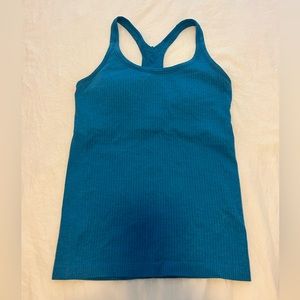 Blue Lululemon Ebb to Street Tank top
